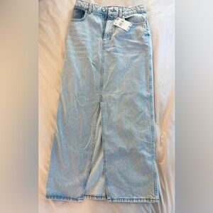 NWT Mango Long denim skirt with slit